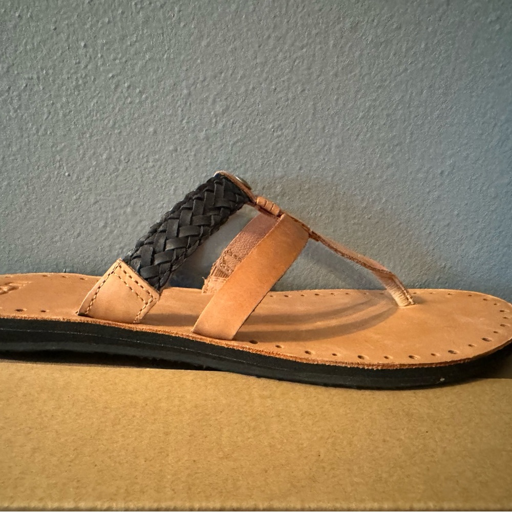 UGG Braided Leather Flip Flops